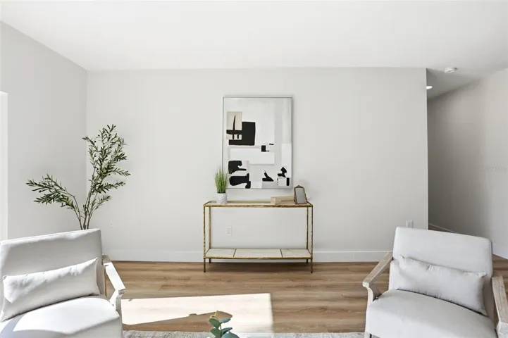 Additional living room angle with neutral walls, modern flooring, and flexible furniture space.