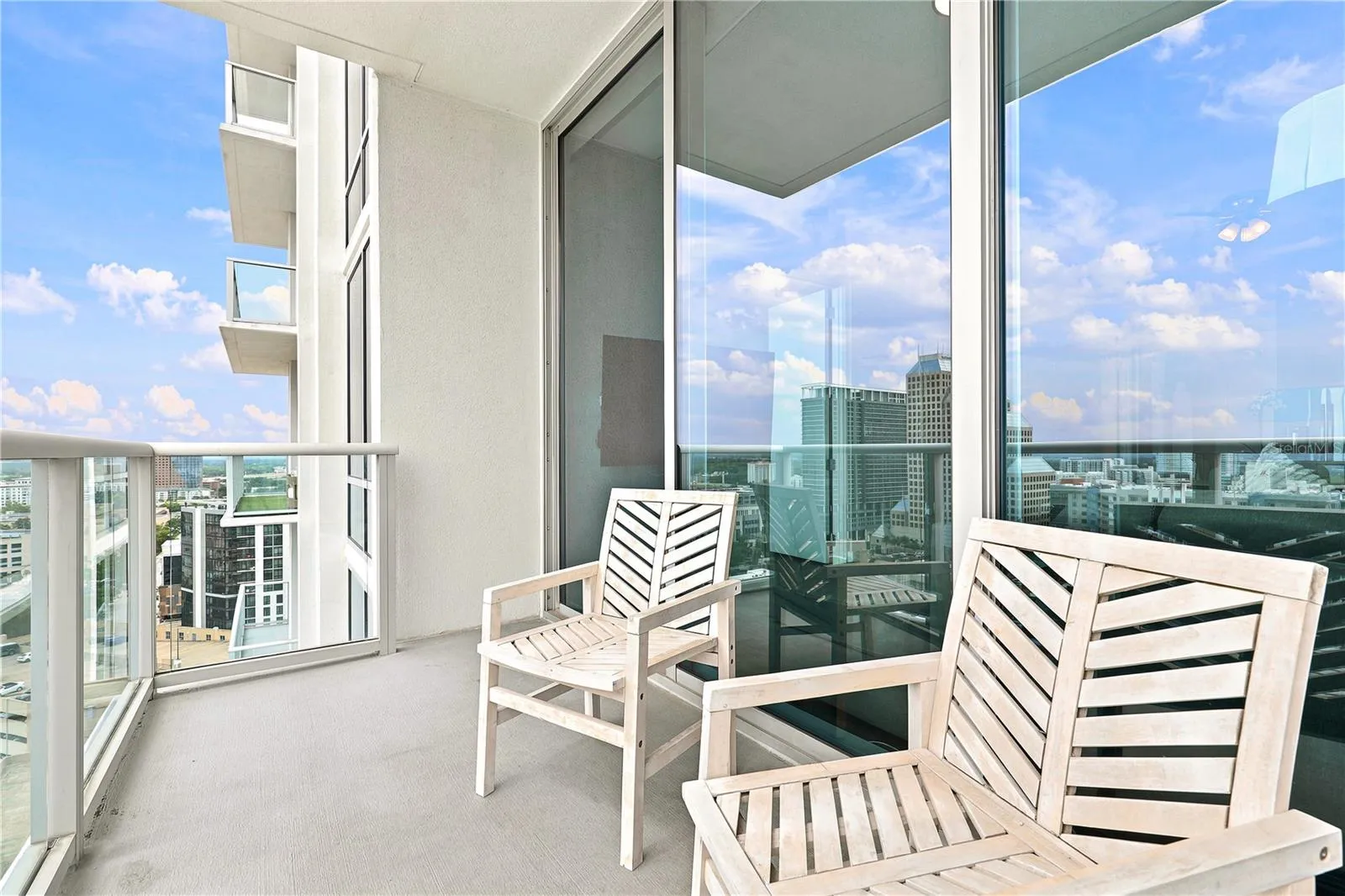 Beautiful Covered Balcony with City Views