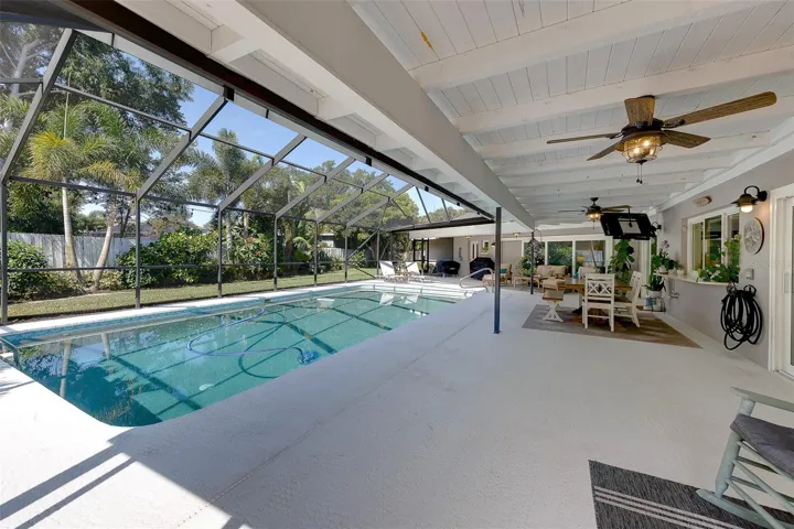 Lush landscape create privacy from the neighbors
