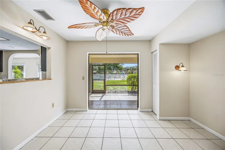 Looking out to the pool