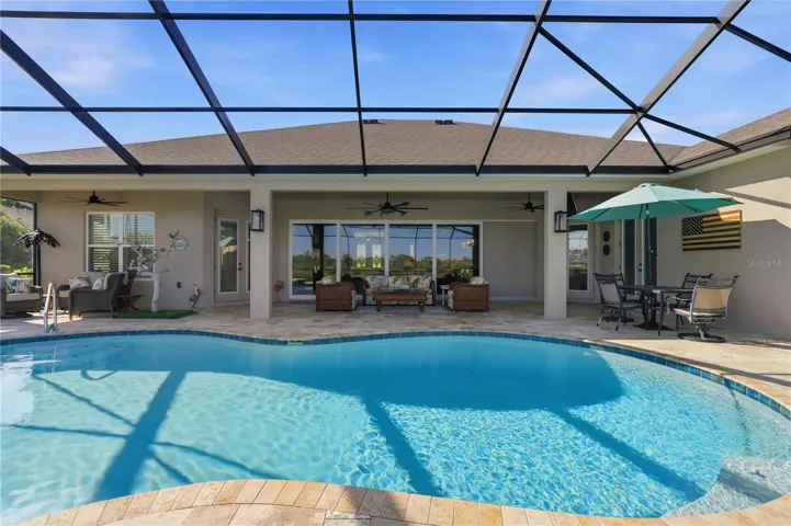 heated saltwater pool