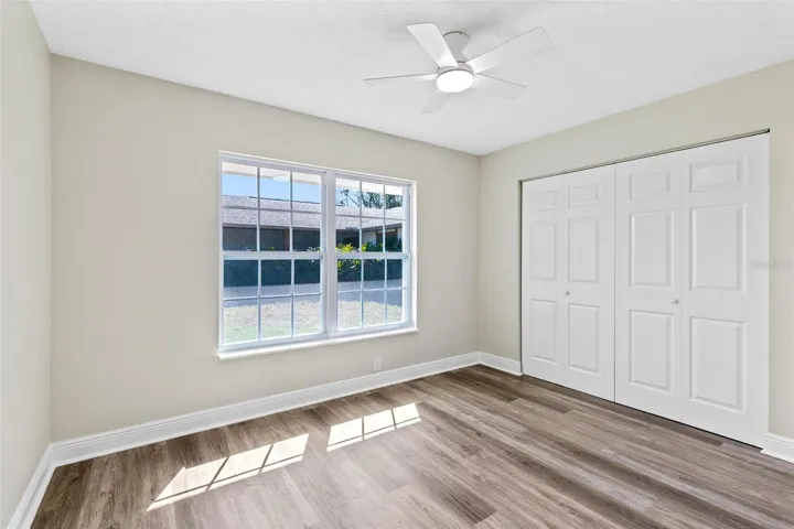 Front Bedroom with modern Light / Fan