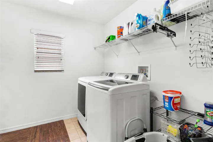 Interior utility room located upstairs just outside of bedrooms.