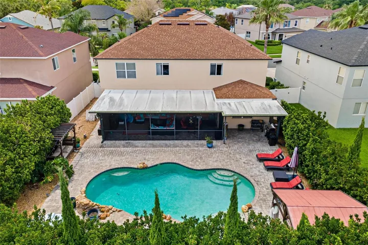 Aerial of back of home
