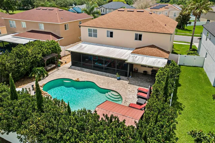 Aerial of back of home