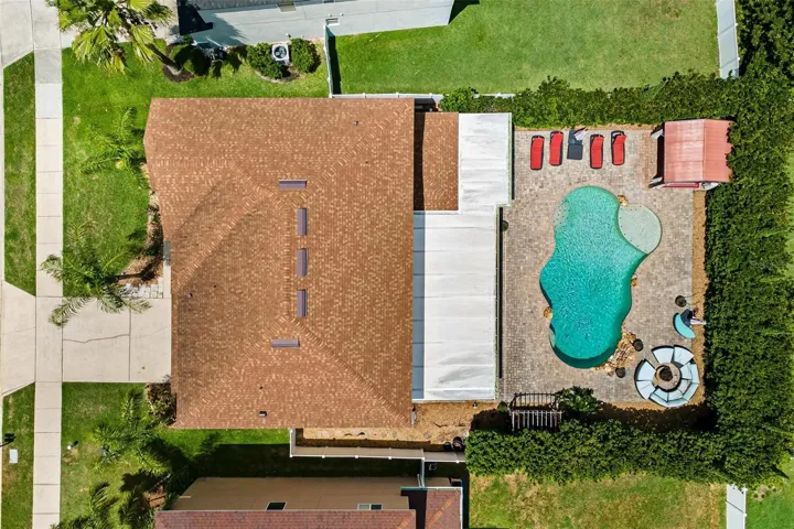 Aerial of back of home