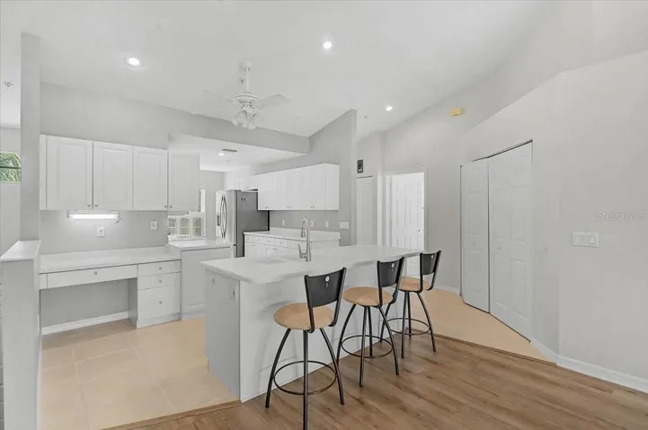 Nice built in desk and cabinets