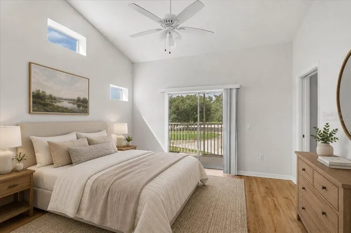 Master bedroom virtually staged