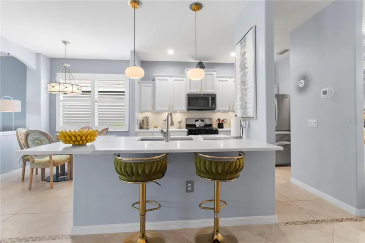 Kitchen Island  quartz counter, new range, new dishwasher