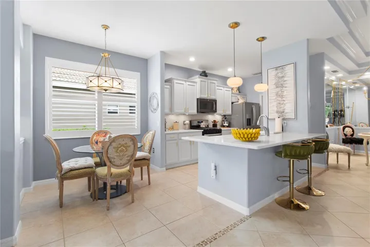 view into kitchen
