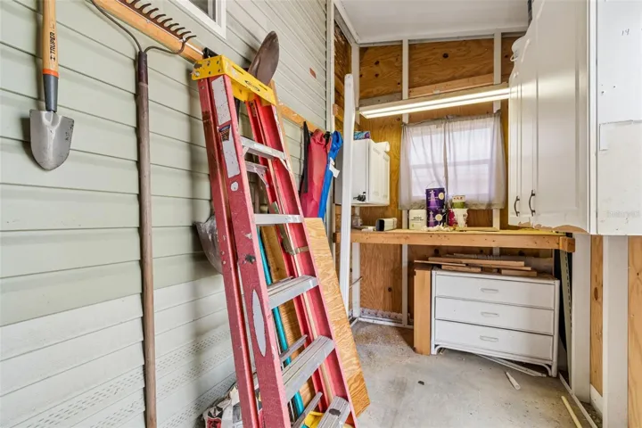 interior of shed