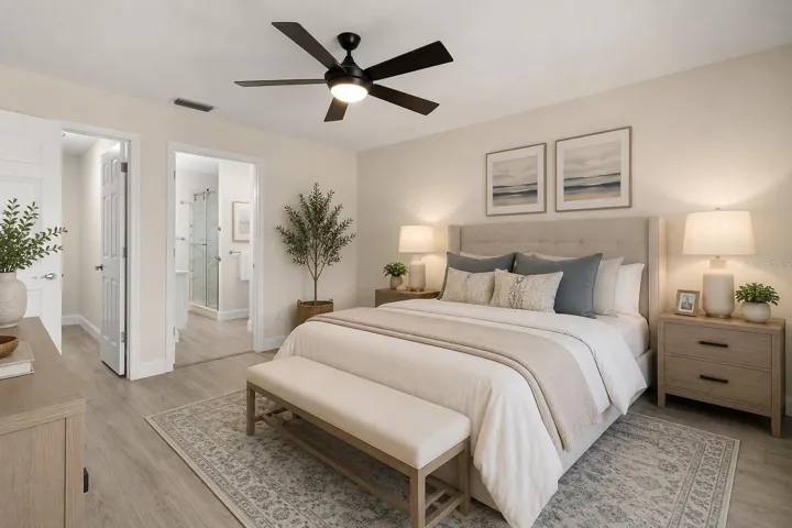 Virtually stage Master Bedroom