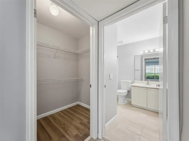 Primary Closet and Ensuite - 9481 Highland Oak Drive #1502, Tampa, FL 33647