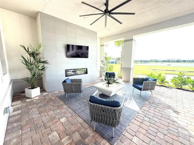 Clubhouse Exterior Patio overlooking driving range
