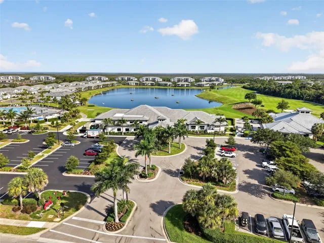 Club House and right behind it is the driving range