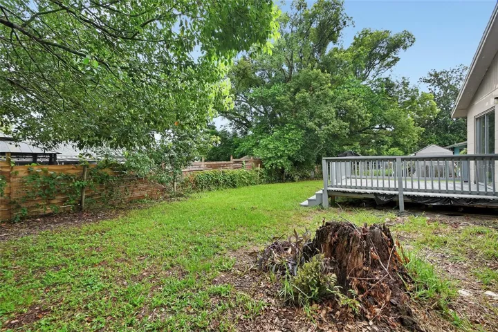 back yard, new deck