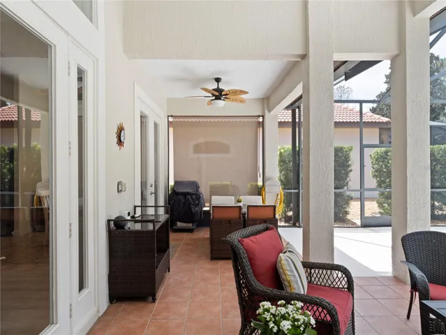 Covered Patio with tile floor