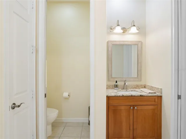 Primary bath with granite countertops