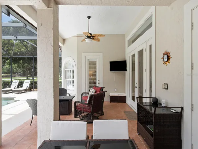 French doors to bedroom, living room & breakfast nook.
