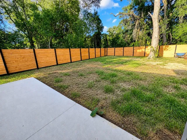 Backyard view from back door