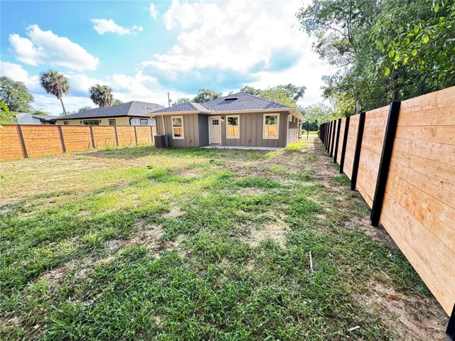 Rear view of home