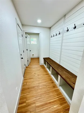 Mud room view into laundry room