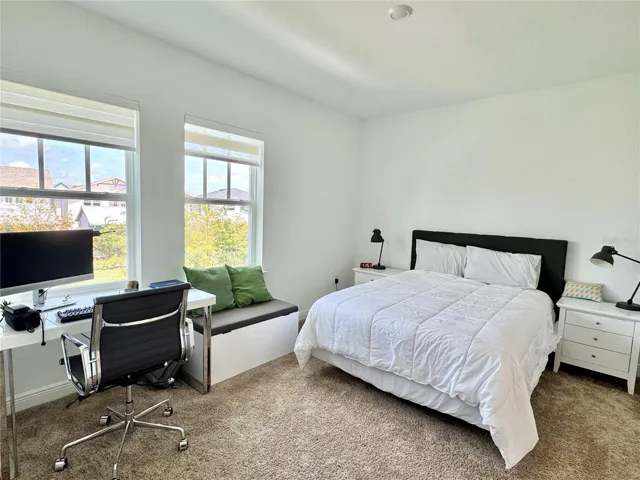 Front facing bedroom on the park