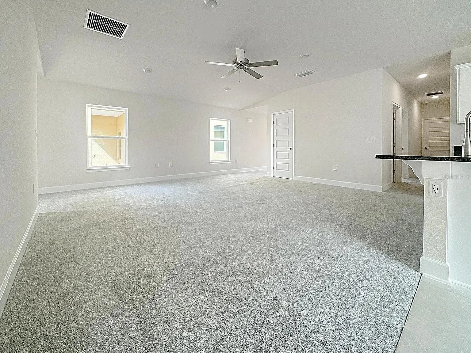 spacious living room and open concept
