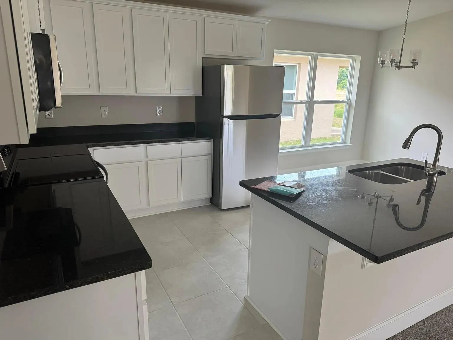 kitchen and center island