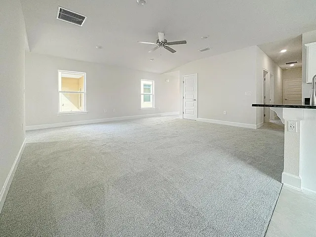 spacious living room and open concept