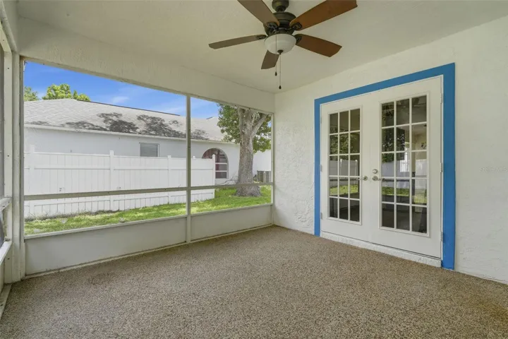 Back Porch- French doors go to Dining Room