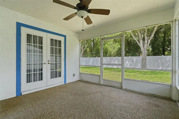 Back Porch-French doors go to Master Bedroom