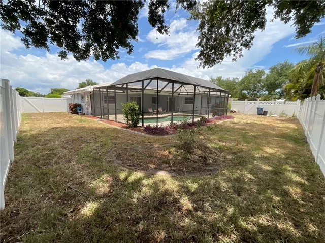 Back rear corner of property