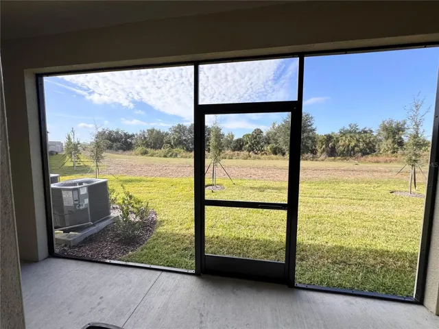 Recently screened covered patio