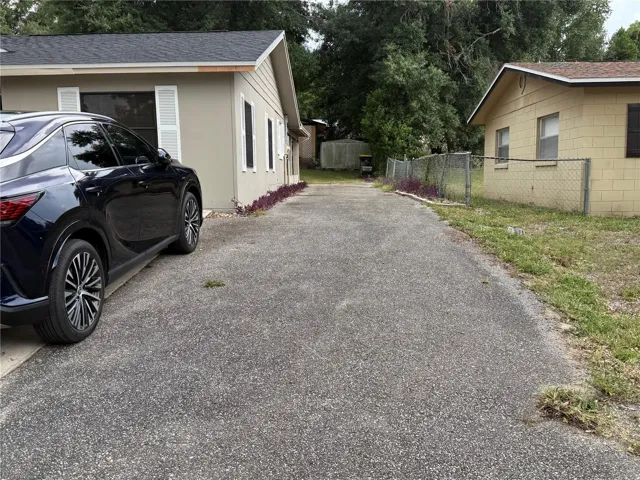 extended driveway to the back door