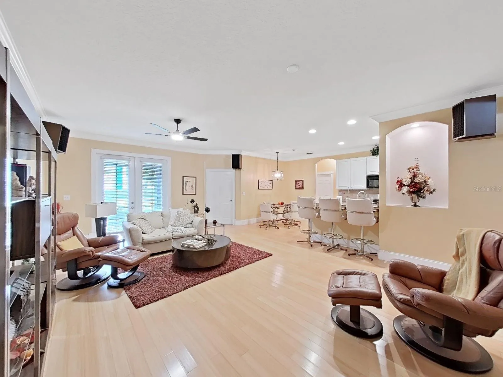 View of Great Room to Dining Kitchen Area