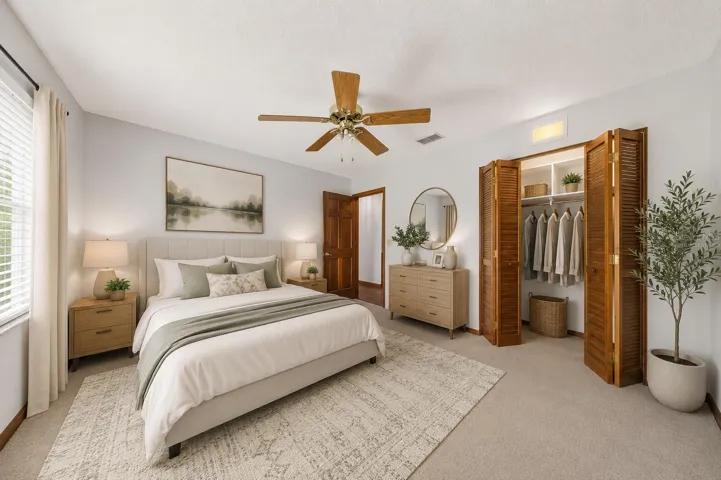 VIRTUALLY STAGED BEDROOM