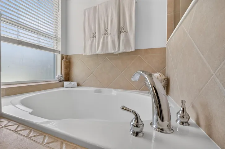Garden tub in the primary bath