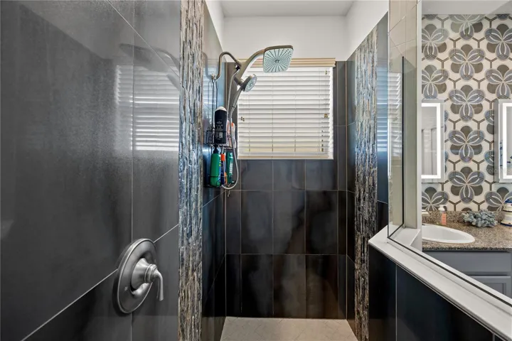 main bathroom with walk-in shower