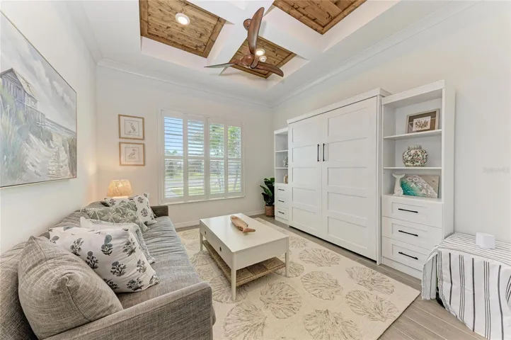 Study/Den with Murphy Bed and Custom Trim