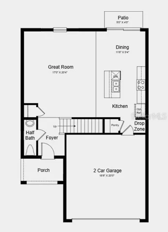 Floor 1 - Additional Highlights Include: quartz countertops, luxury vinyl plank flooring, and 2" faux blinds