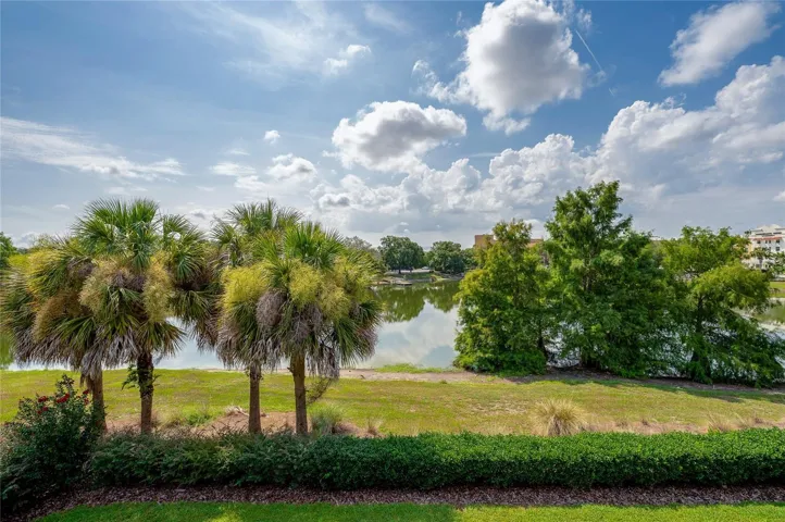View behind townhome