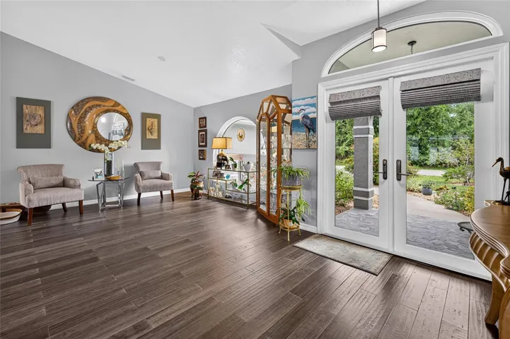 could be formal dining room or left open for airy feeling