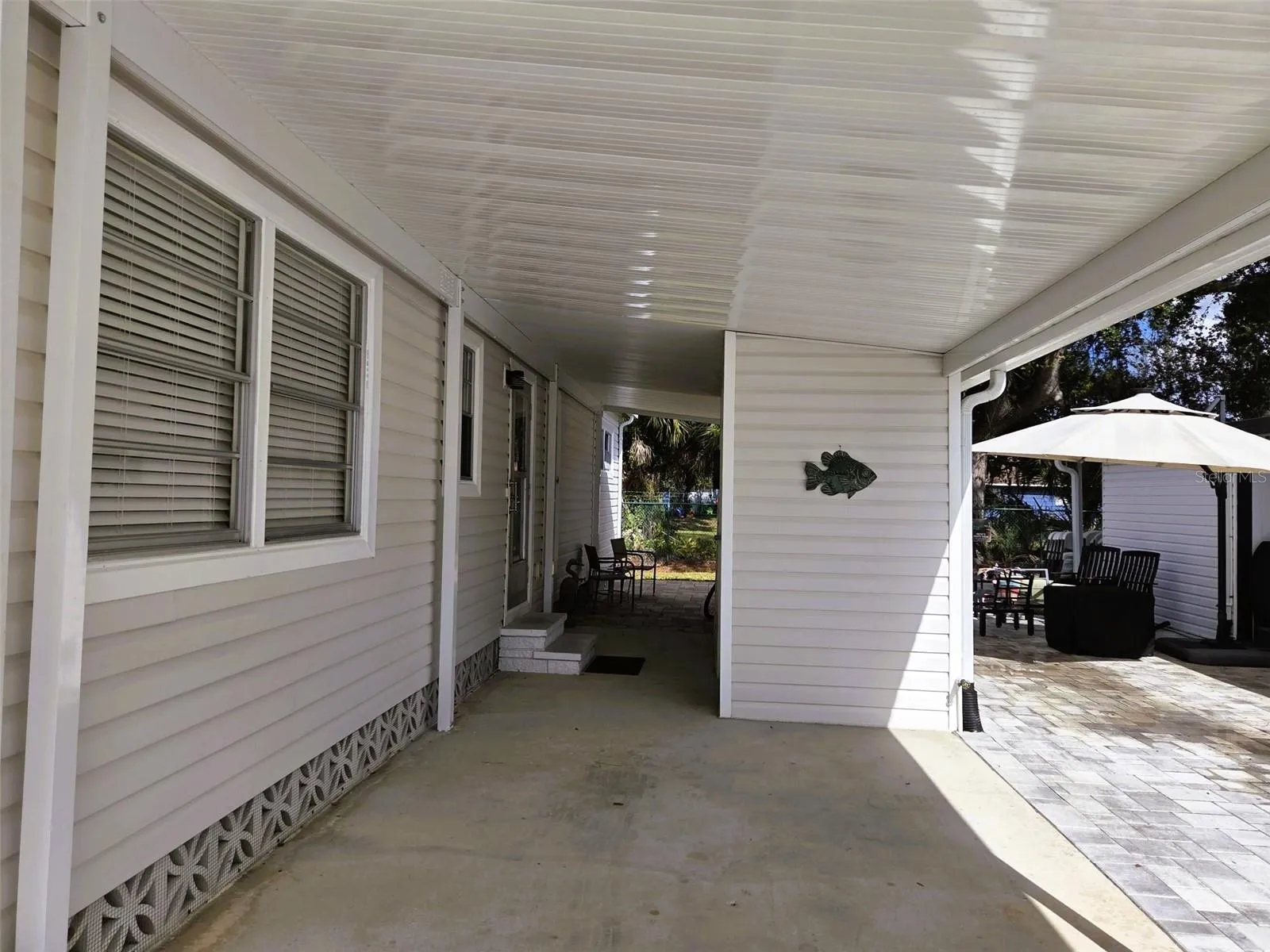 view of the carport