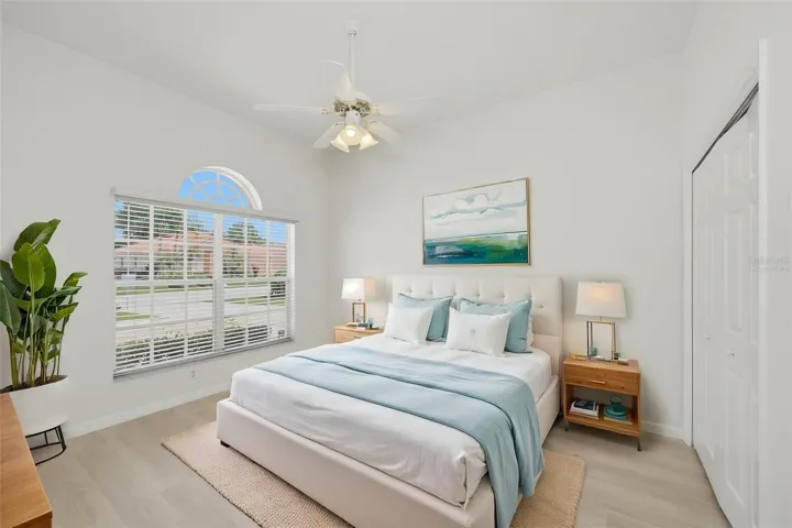 Virtually Staged Guest Bedroom, Plenty of Space & Newer LVT Flooring