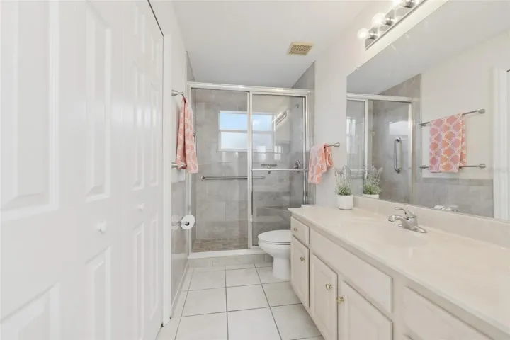 Guest Bath, Newer Tiled Shower
