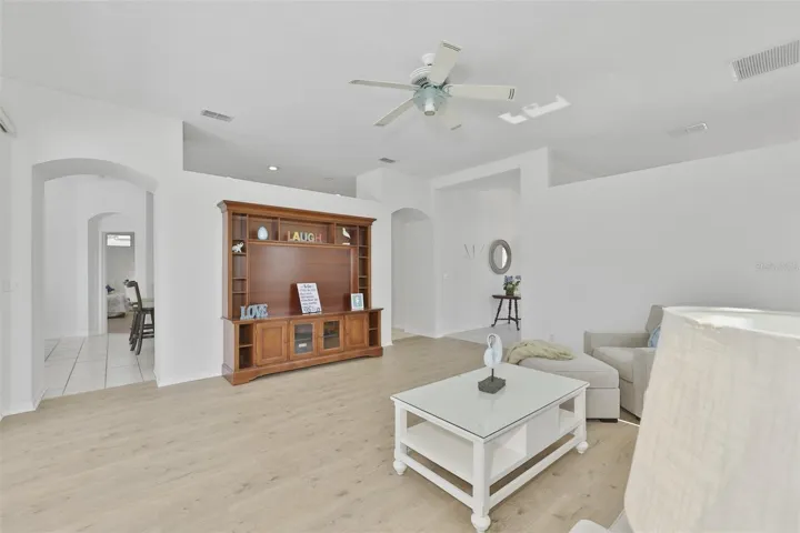 Living Room, Newer LVT Flooring, High Ceilings Interior & Ceilings Painted July 2026