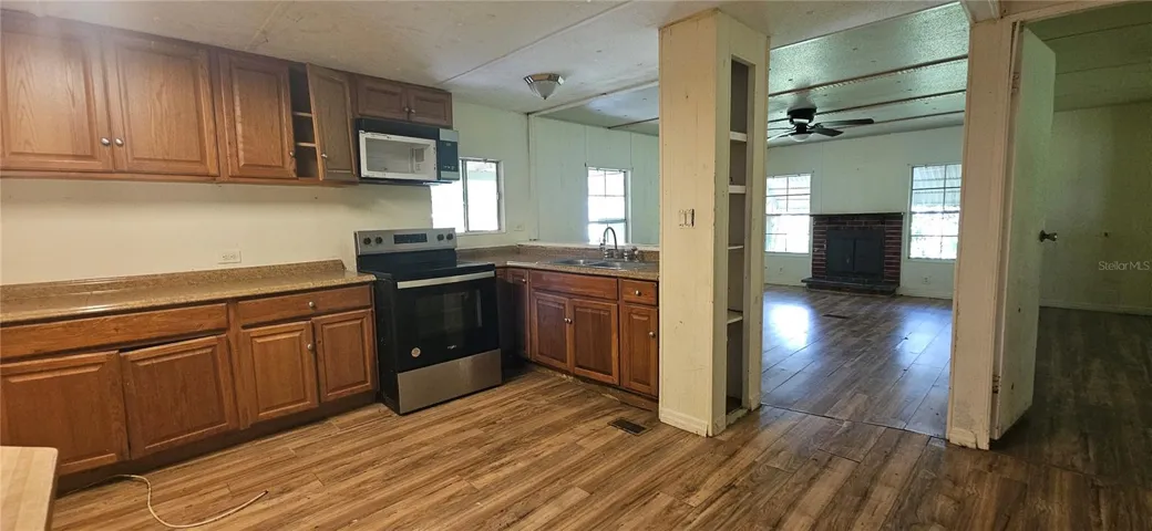 Kitchen open to Family Room