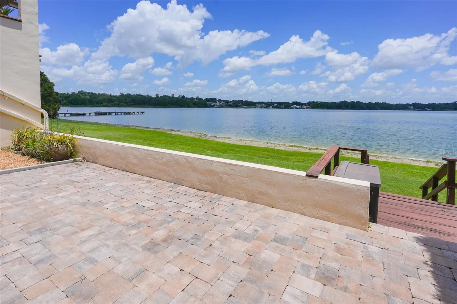 View from Open Patio to lake