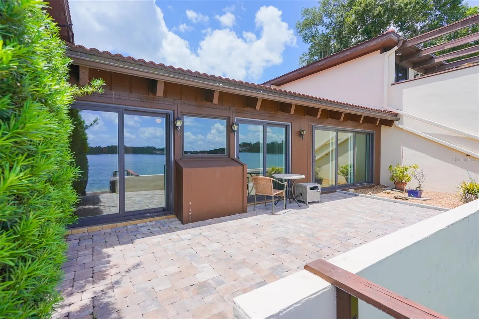Open Patio overlooking lake